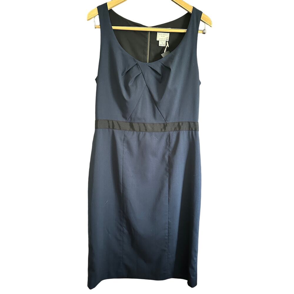 CLUB MONACO | Mavis Lightweight Wool Navy Blue Cocktail Dress Workwear Size 12